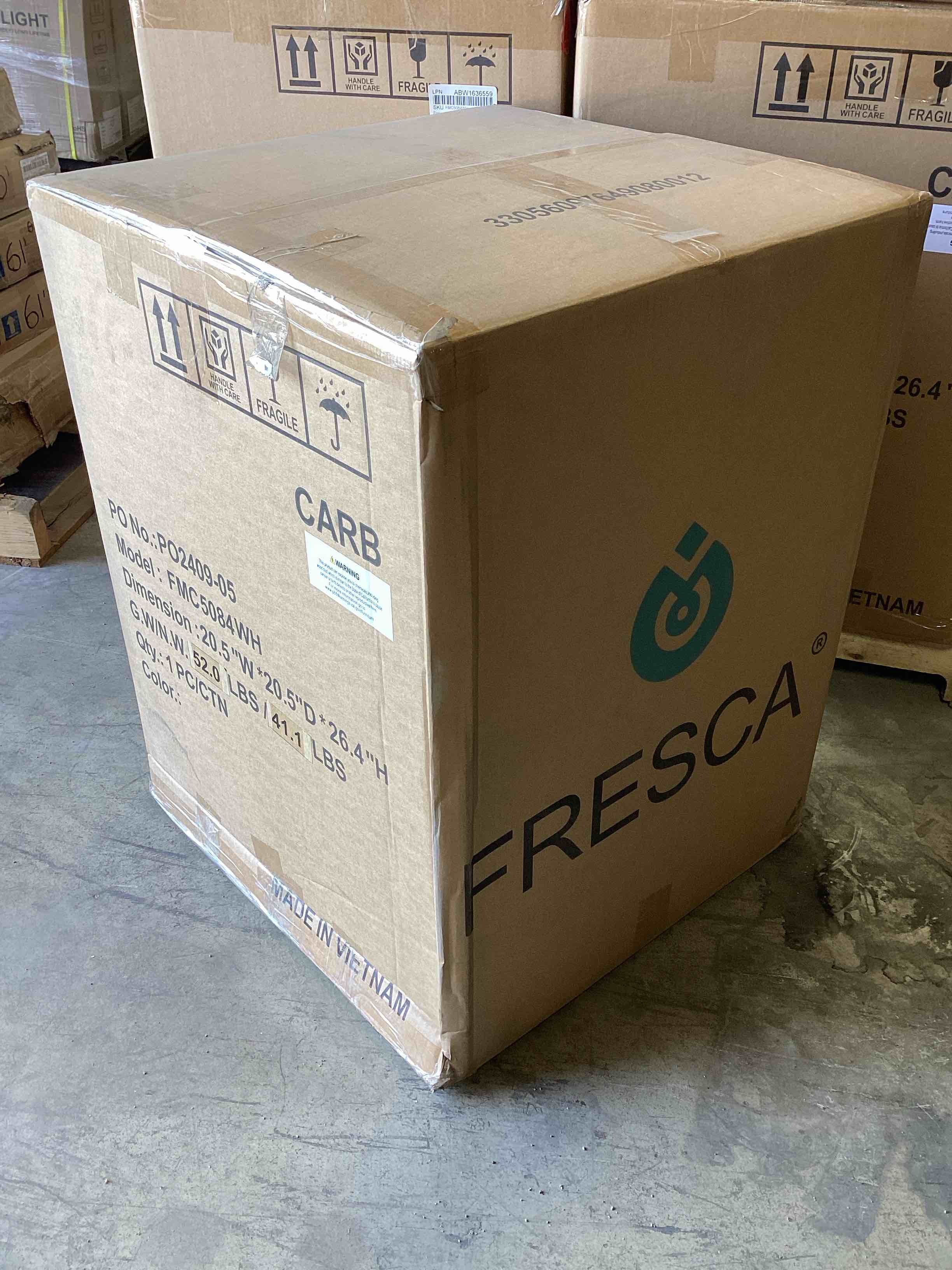 Condition photo showing Brand New for fresca coda 17.75-in x 23.5-in surface mount white mirrored rectangle soft close corner medicine cabinet - fmc5084wh