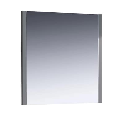Fresca Torino 32-in x 31.5-in Framed Square Bathroom Vanity Mirror ( Grey ) - FMR6236GR