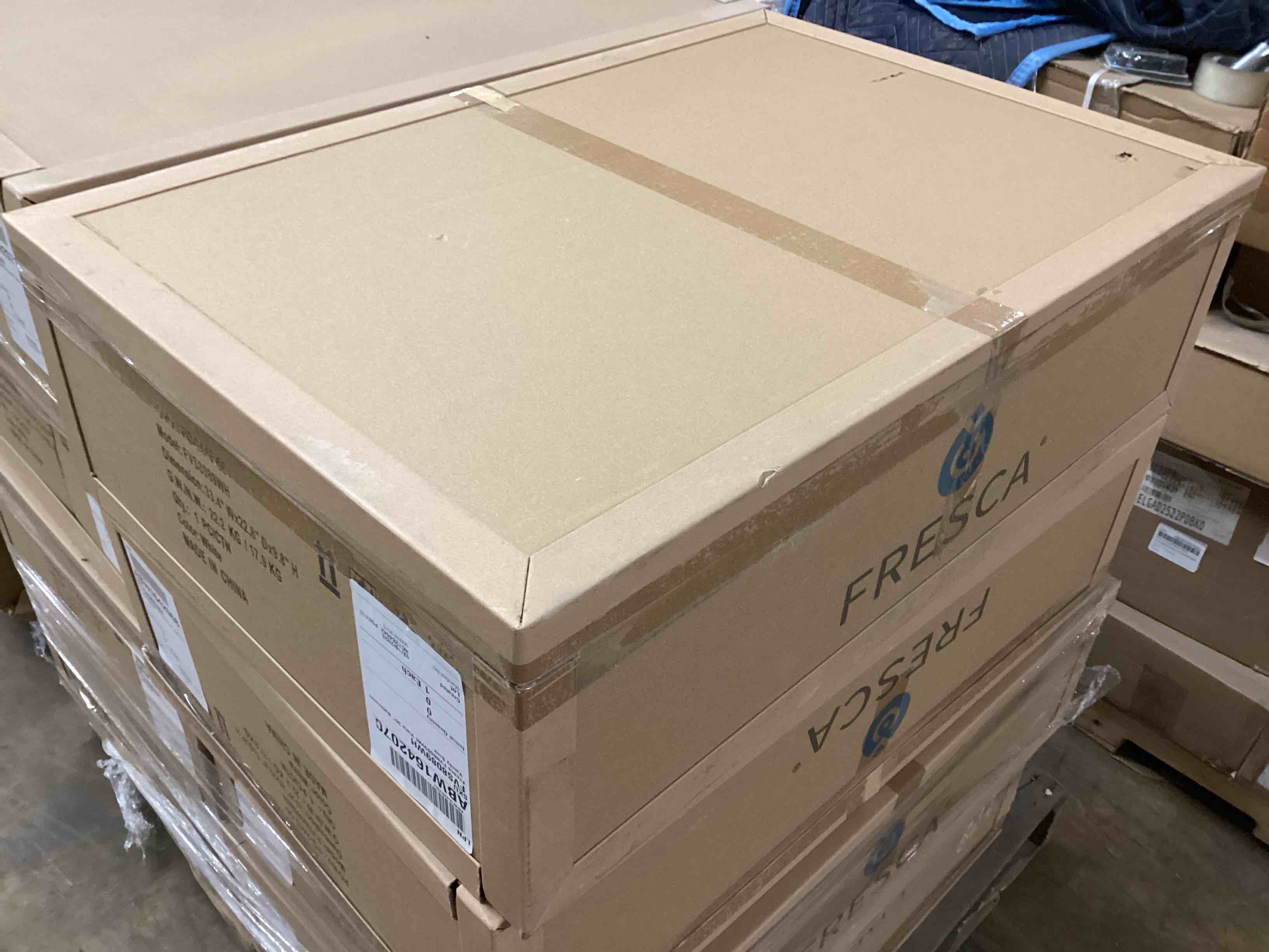 Condition photo showing New/Like New for fresca livello acrylic 28.38-in drop-in rectangular modern whites bathroom sink - fvs8089wh