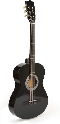 30" Wood Guitar for Kids/Girls/Boys/Beginners (Black)