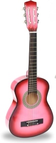 30" Wood Guitar for Kids/Girls/Boys/Beginners (Pink Gradient)