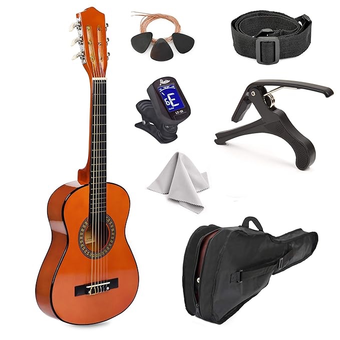 38" Wood Guitar With Case and Accessories for Kids/Boys/Girls/ Teens/Beginners (Mahogany)