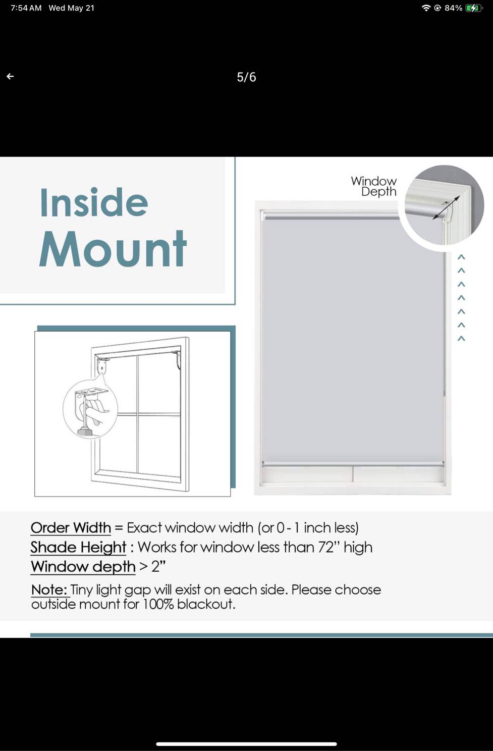 ChrisDowa 100% Blackout Roller Shade, Window Blind with Thermal Insulated, UV Protection Fabric. Total Blackout Roller Blind for Office and Home. Easy to Install.Lightgrey,34" W x 72" H