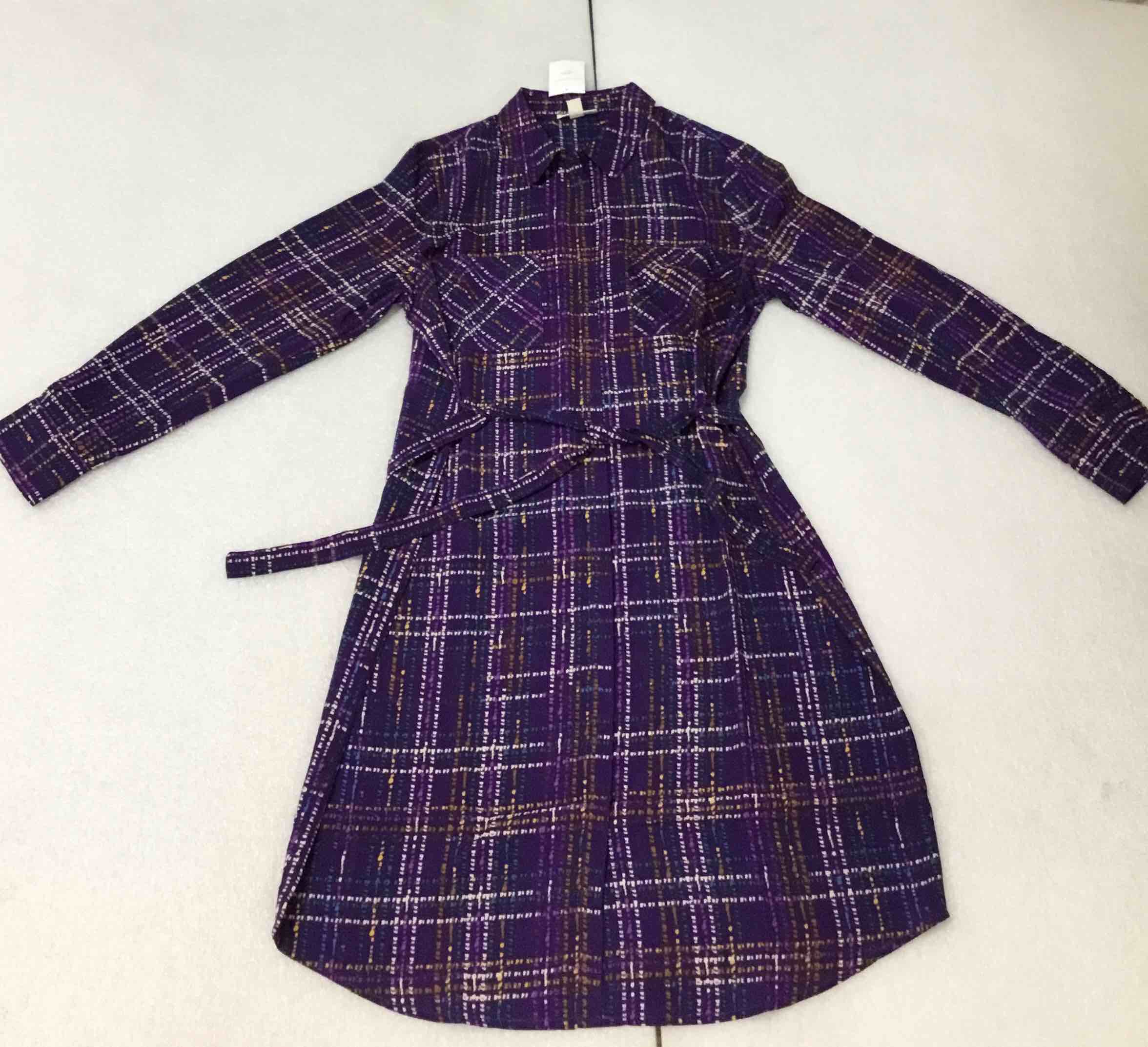 Appleseed’s Button Up Shirt Dress, Purple, Size 12