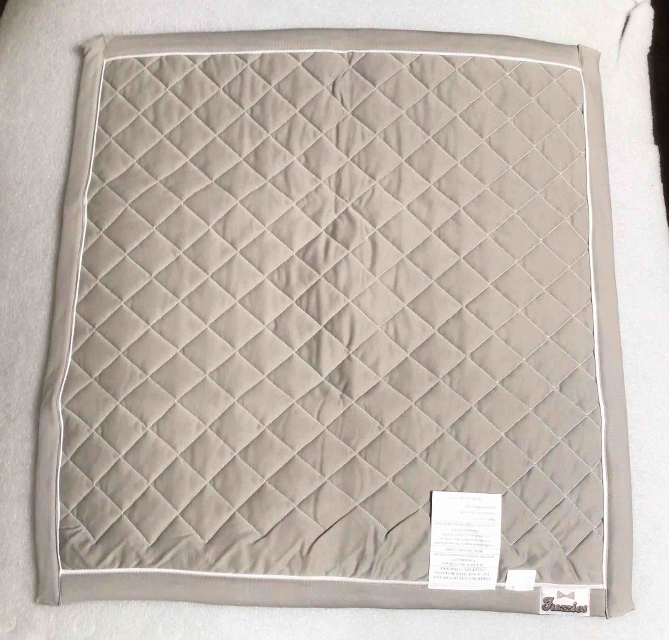 Fuzzies Quilted Cotton Baby Blanket, White And Grey Double Sided Quilt 