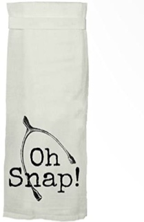 Twisted 28-inch Flour Sack Towel, Oh Snap-Wishbone