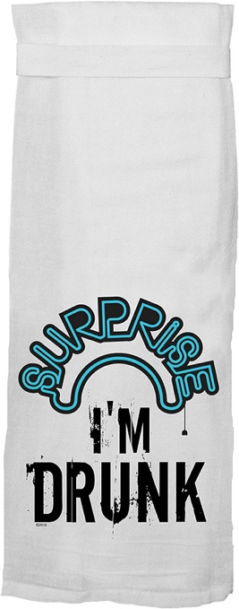 Twisted Wares 28” Linen Flour Sack Towel-Surprise I’m Drunk