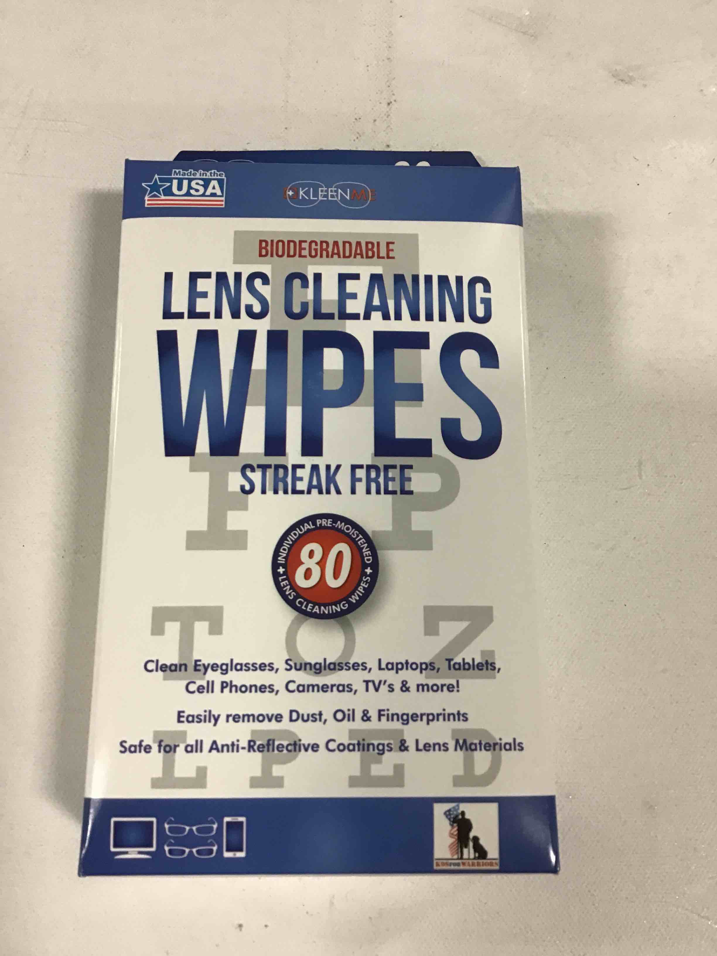 Shieldme Lens Cleaning Wipes 80 Count, Black