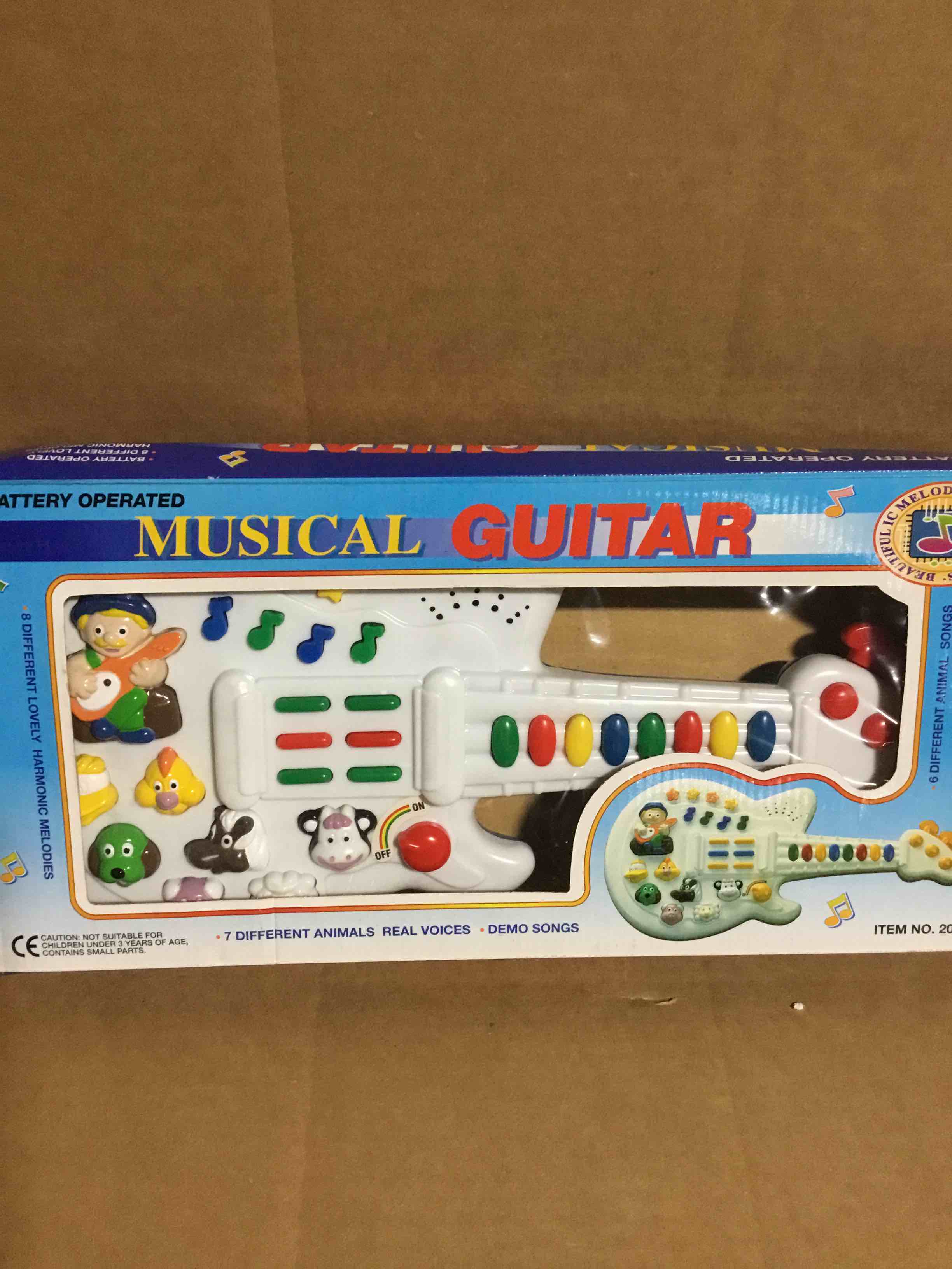 Condition photo showing New/Like New for Musical Electronic Toy Guitar with 7 Different Animals Real Voce, 6 Different Animal Song, 8 Different Lovely Harmonic Melodies and Demo Songs 