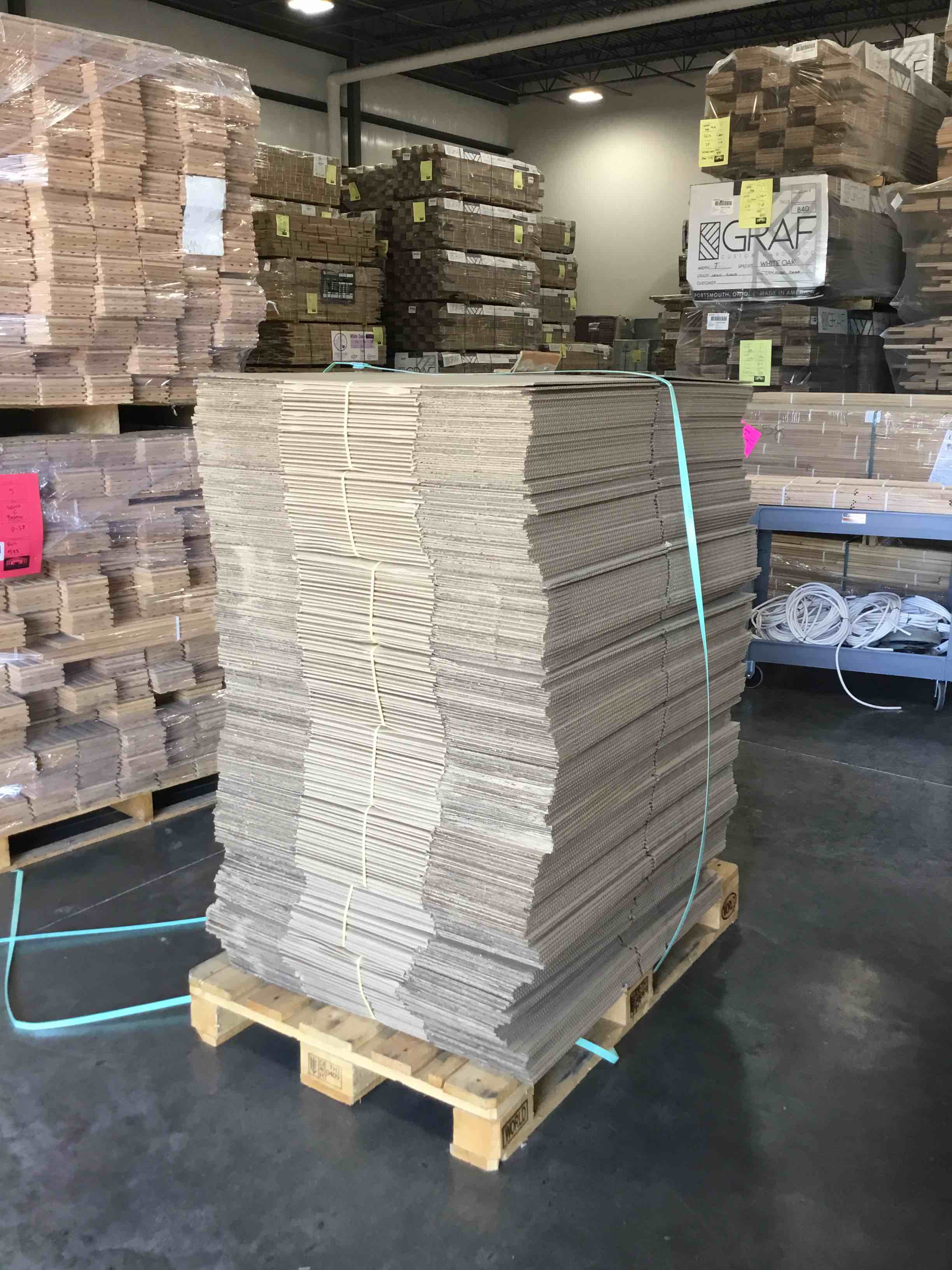 Cardboard packing boxes