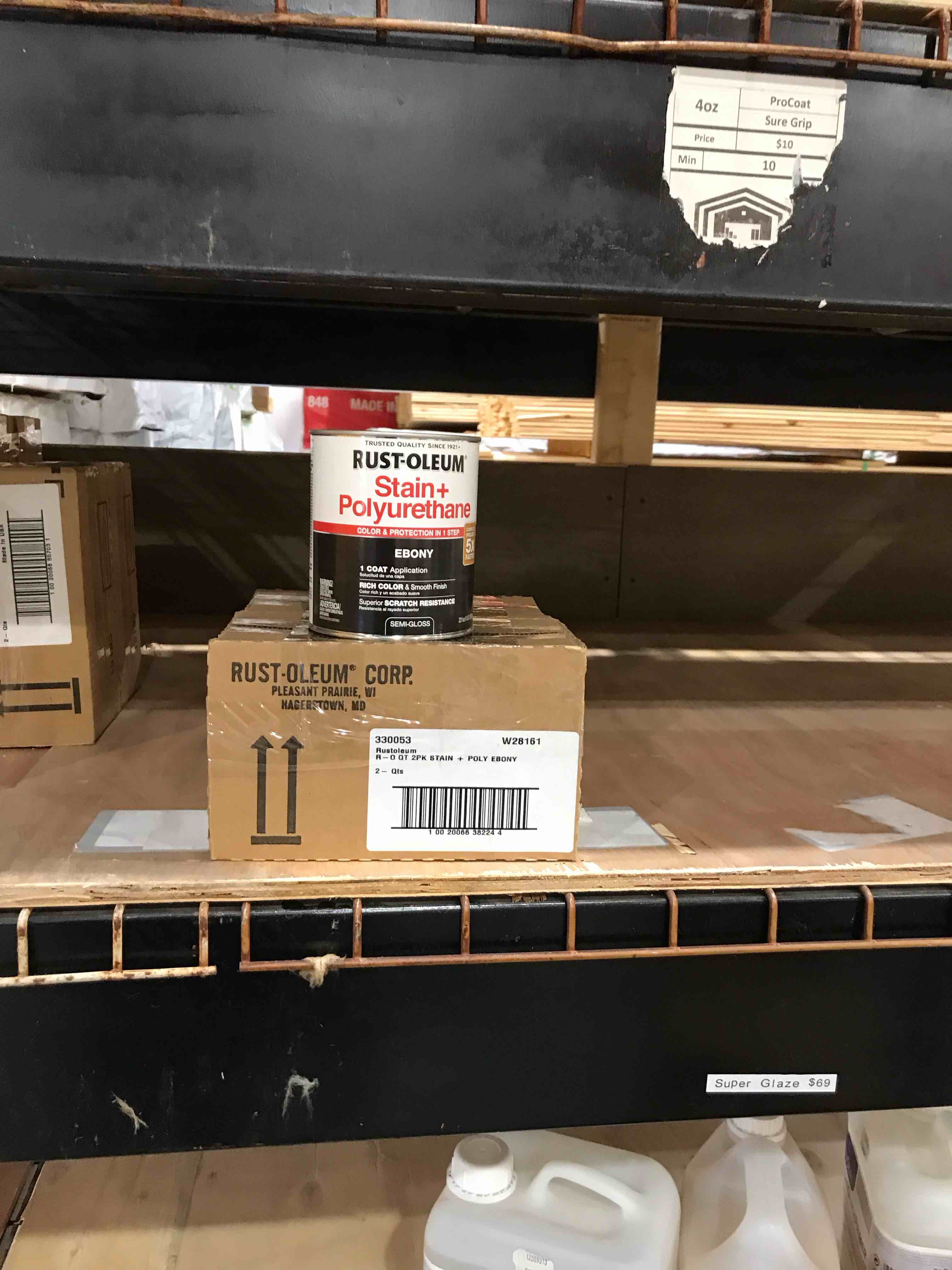 Rustoleum Ebony Wood Stain+Polyurethane - Lot of 4 Quarts