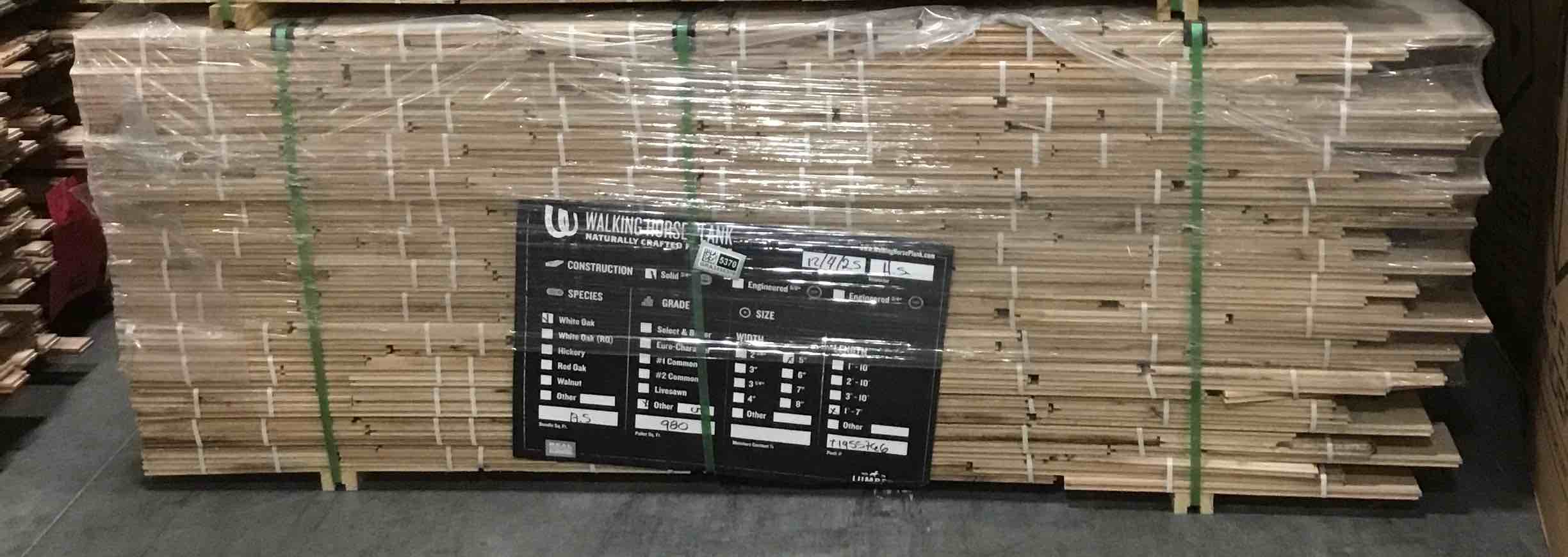 5” Unfinished Solid White Oak Common 3 Hardwood Flooring