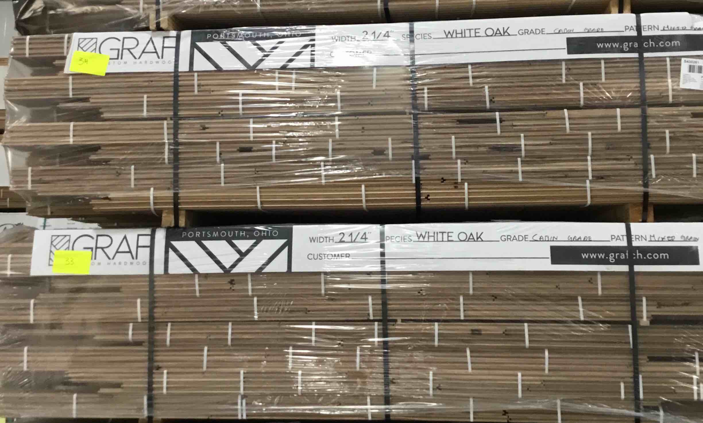 Charming 2.25" Solid White Oak Unfinished Hardwood Flooring - Various Brands!