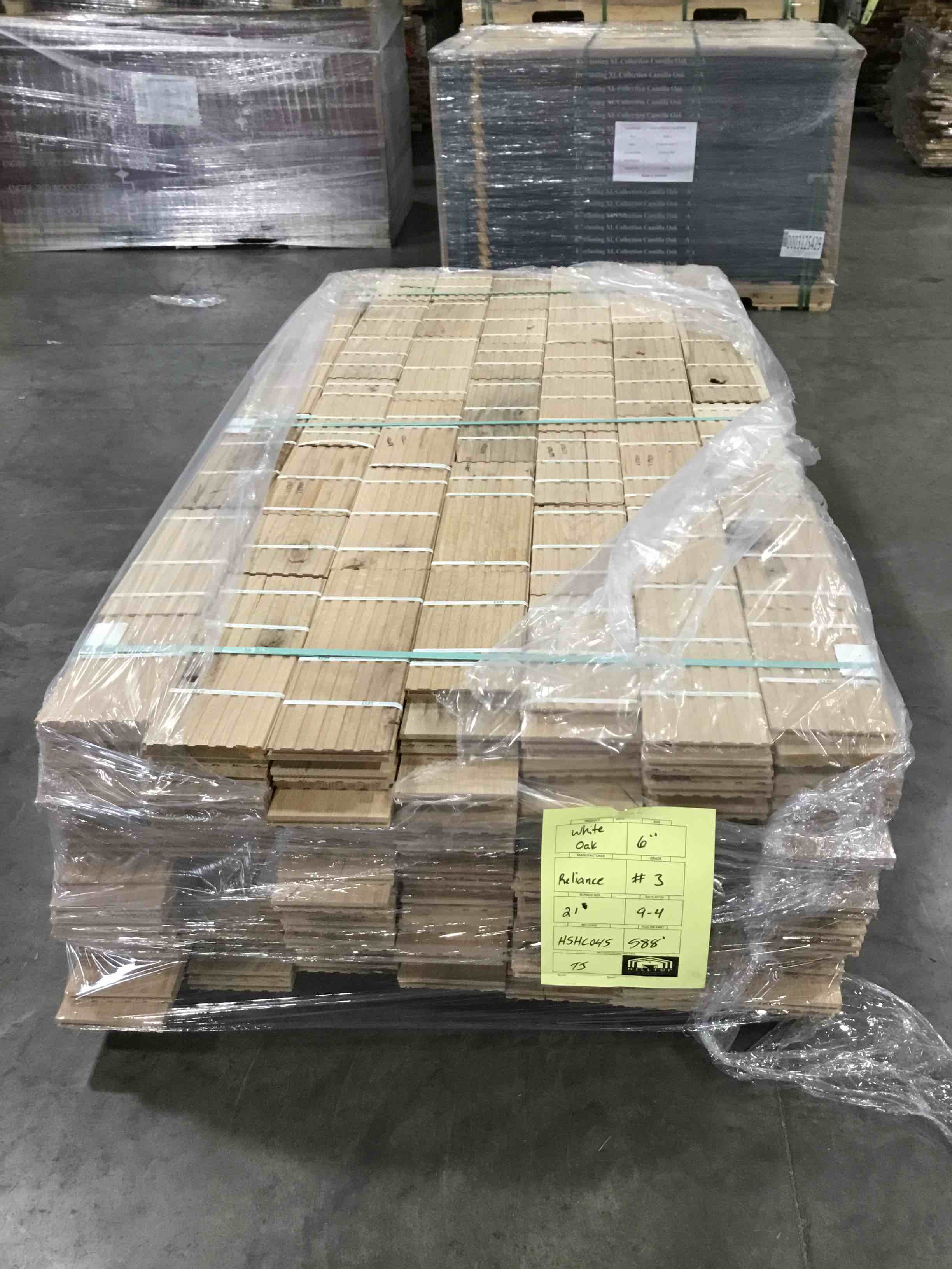 6” white oak unfinished hardwood flooring - 588 square feet