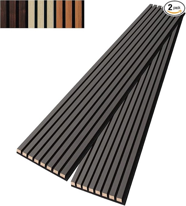 Art3dwallpanels Wood Slat Reduction, Smoky Wood