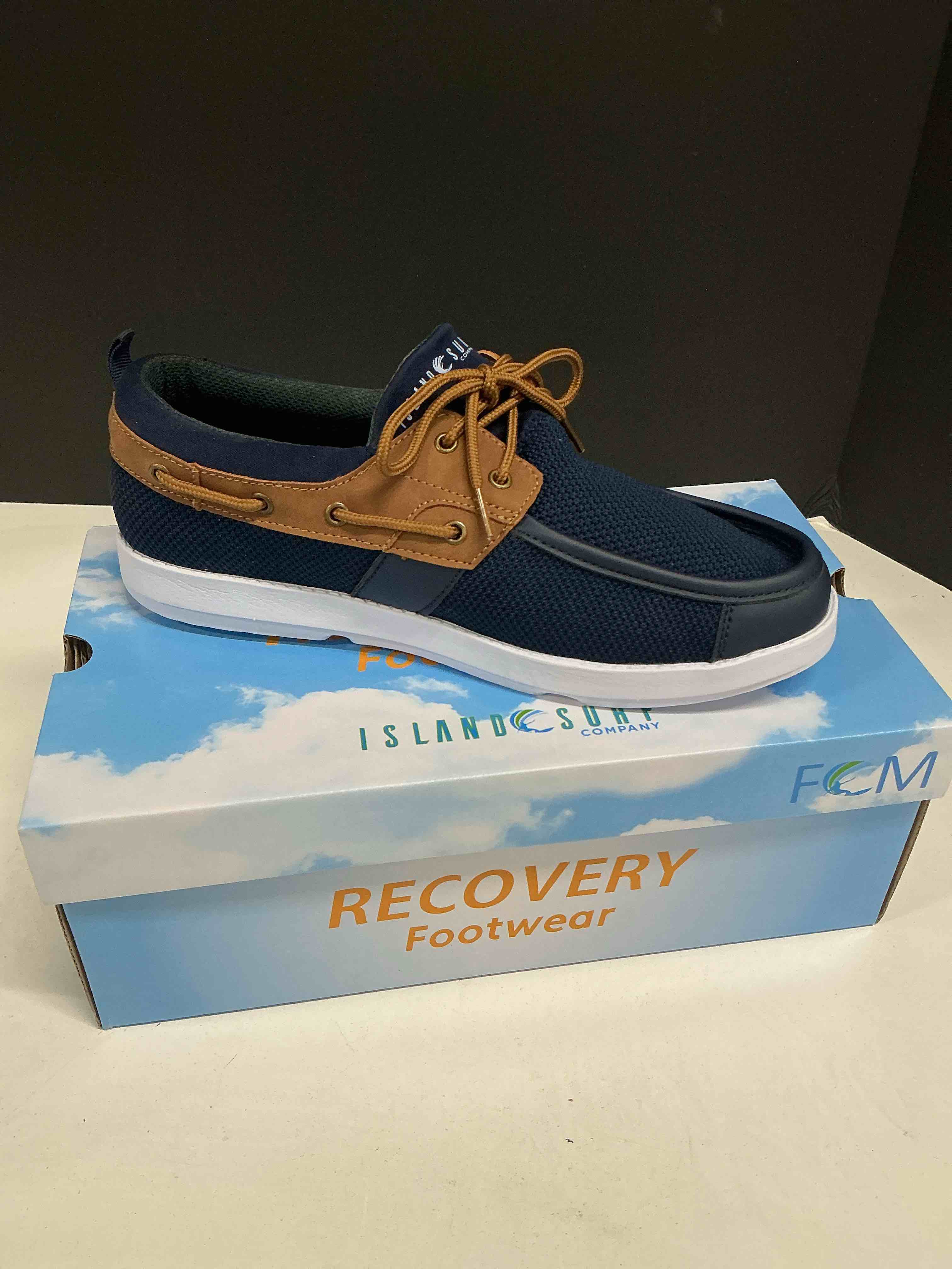 Recovery Footwear  Cove Navy/Brown 10