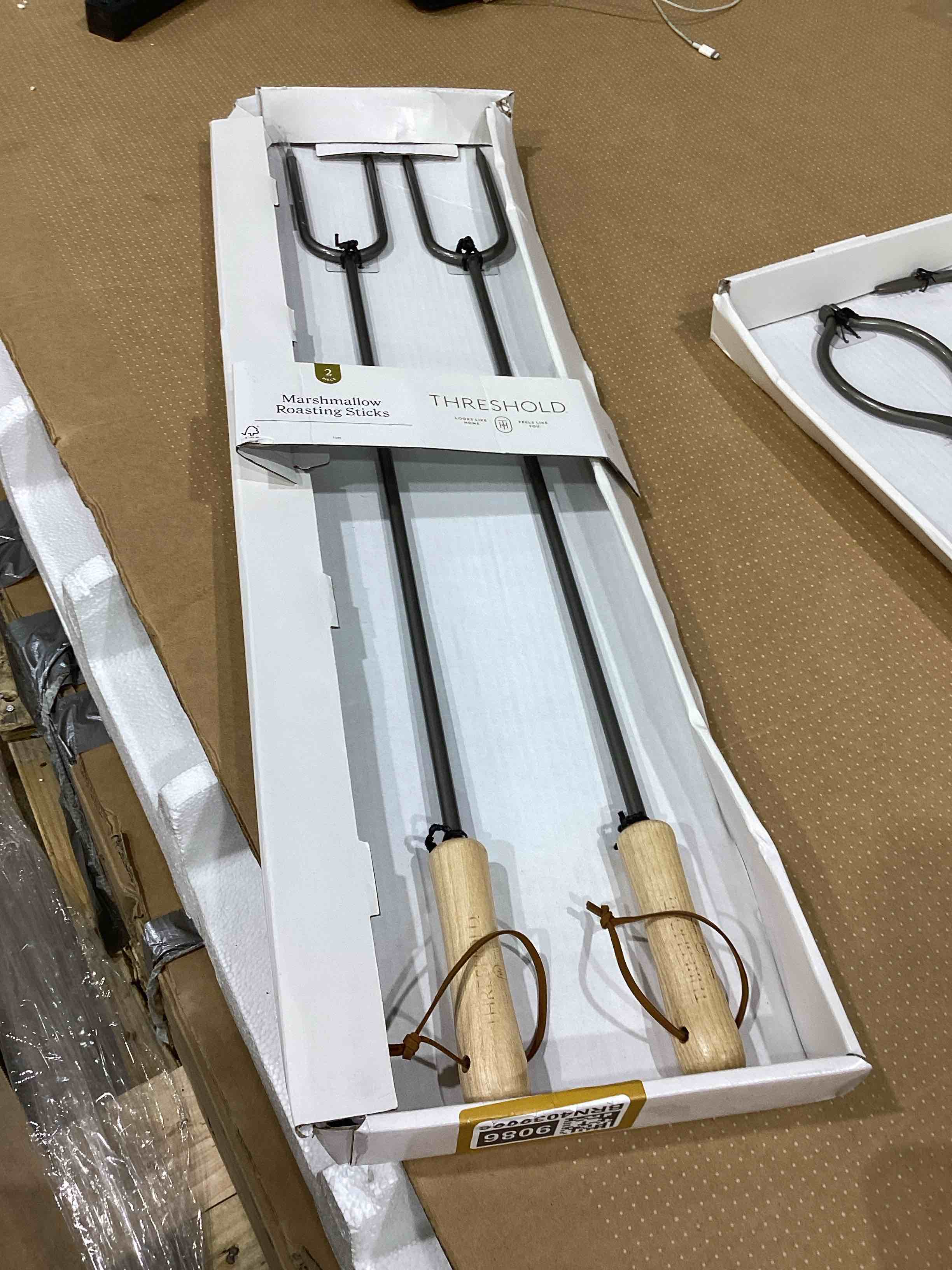 Condition photo showing New/Like New for 2pc marshmallow roasting log tong sticks black - threshold™