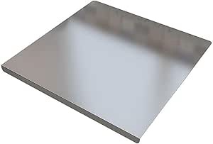 yiyuhar stainless steel cutting boards with lip for kitchen,chopping boards for countertop,large metal cutting board over sink suitable for meat,fruits,vegetables,bread,noodle,and pizza. (15.7"*11.8")