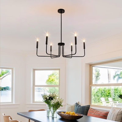 6- light dimmable traditional chandelier