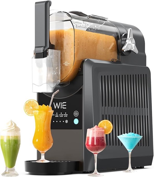 wie slushie machine for home, 88oz slushy machine no ice needed with 5 presets, shaved ice machine self-cleaning, frozen drink & smoothie maker machine for margaritas, frappés, cocktails & more