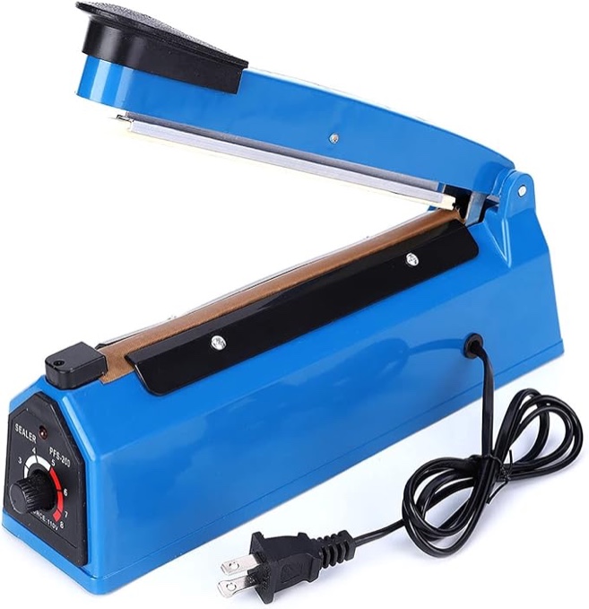 impulse heat sealer manual bags sealer heat sealing machine 8 inch impulse sealer machine for plastic bags pe pp bags with extra replace grip adjustable timer