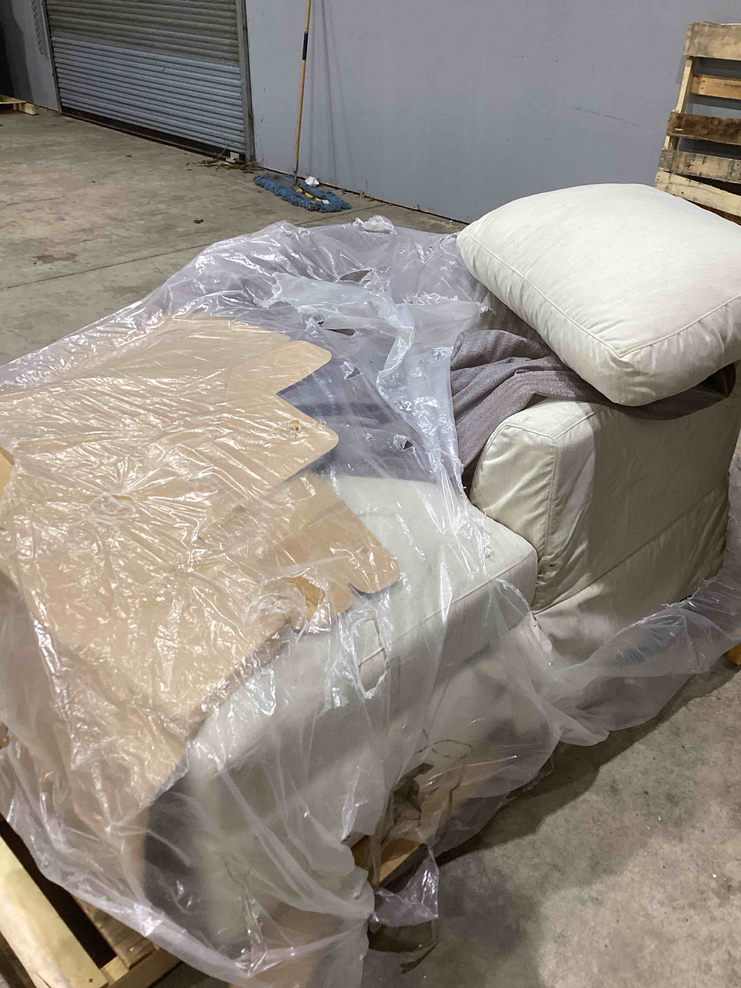 Condition photo showing Good Condition for mercer41 upholstered 41.7" chenille armchair with ottoman
