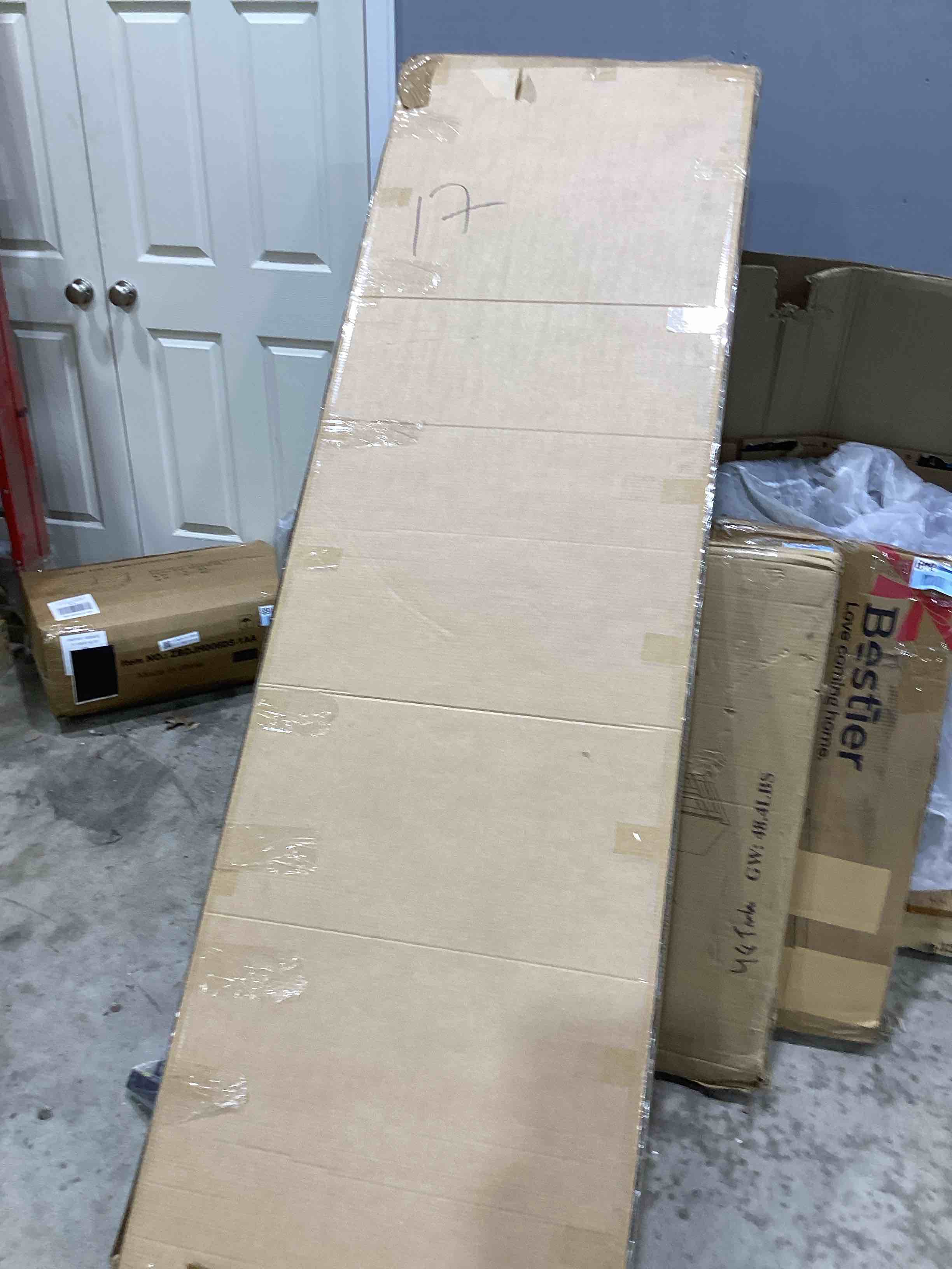 Condition photo showing Good Condition for 24-in w x 24-in d x 90-in h in traditional white plywood ready to assemble floor wall pantry kitchen cabinet