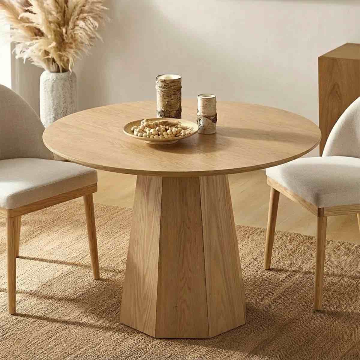 39" round pedestal dining table