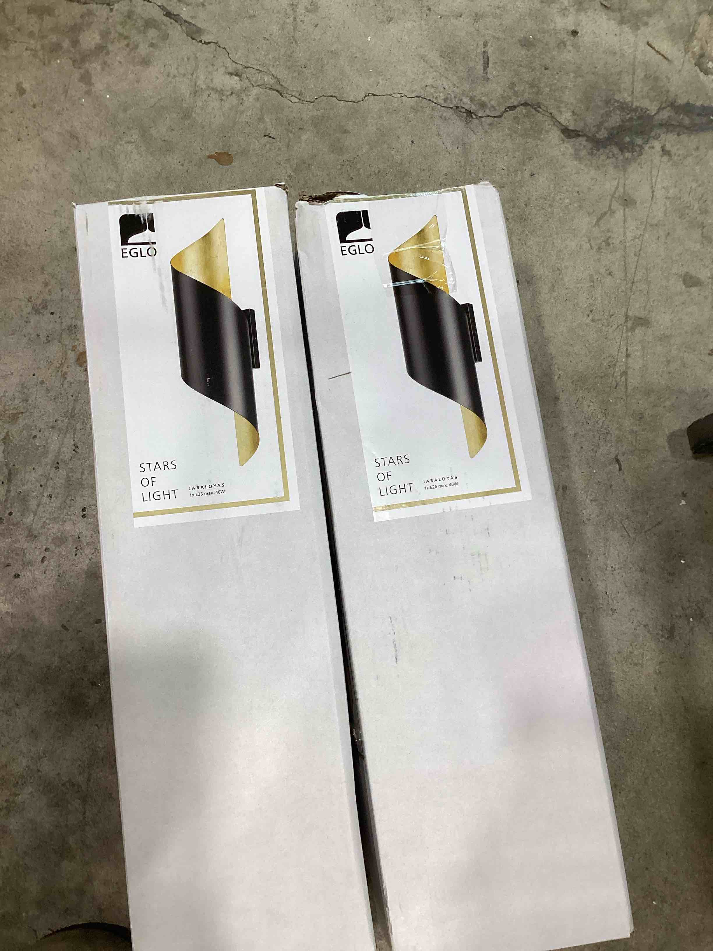 Condition photo showing Good Condition for thesis jabaloyas 1-light modern wall sconce in black and gold set of 2