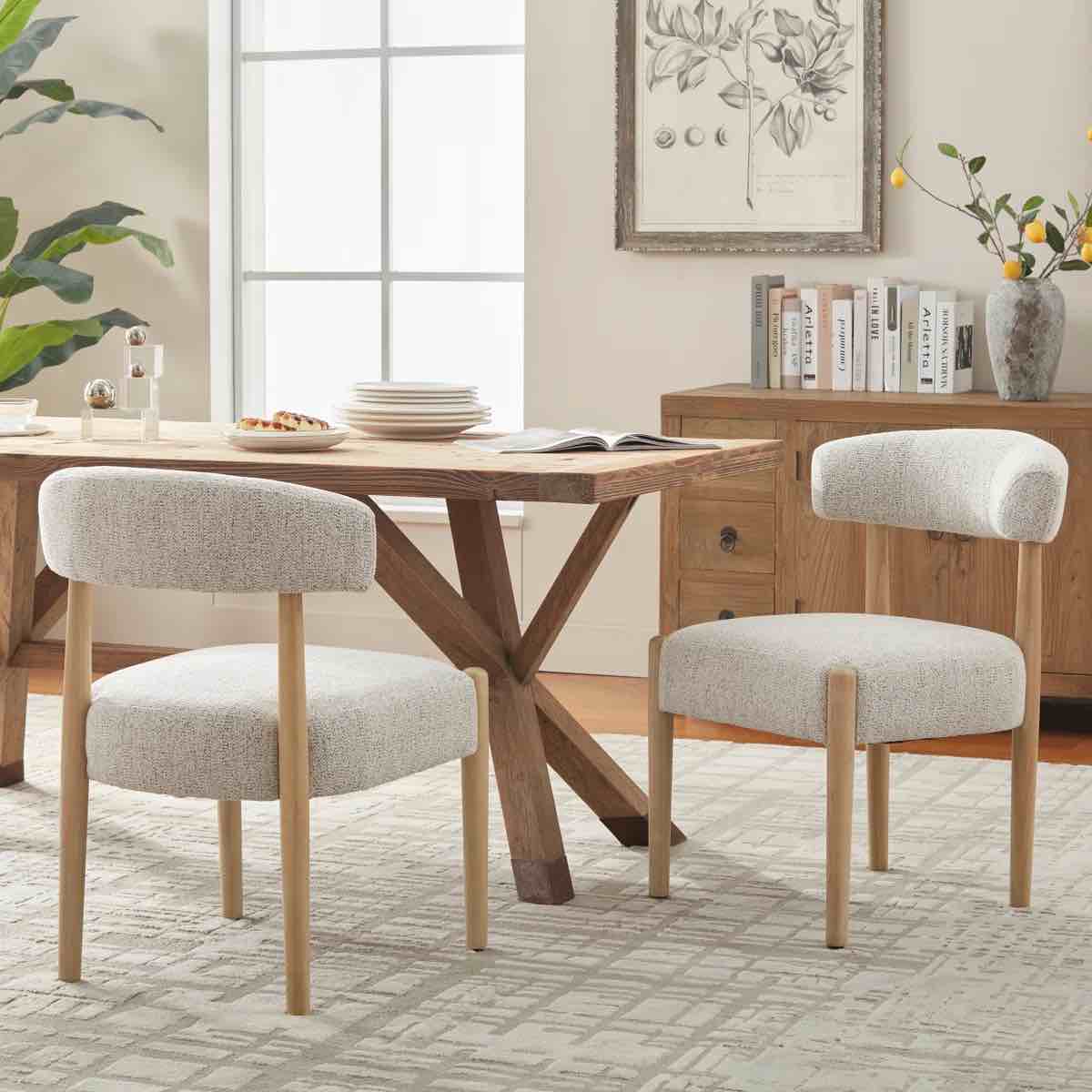 upholstered side dining chair (set of 2)