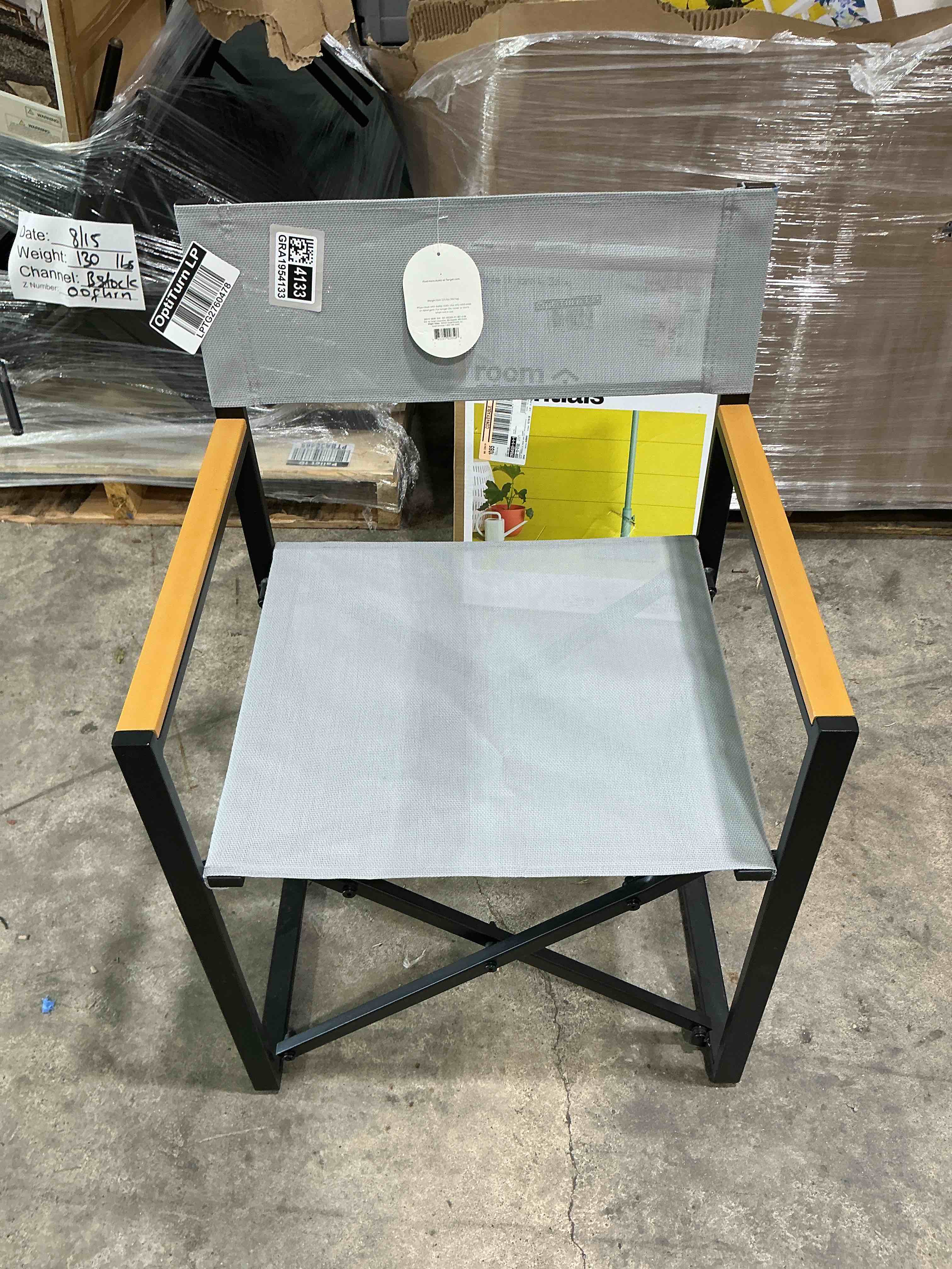2 pack Henning Folding Patio Dinning Chair Gray - Threshold