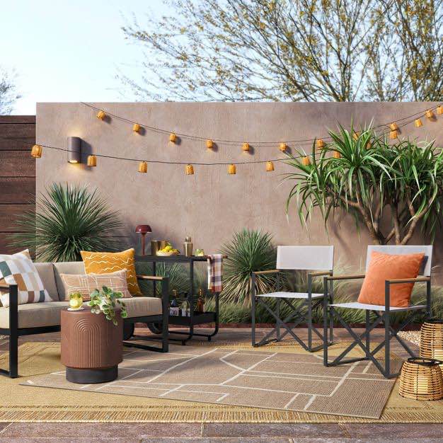 henning folding patio dinning chair gray - threshold two pack