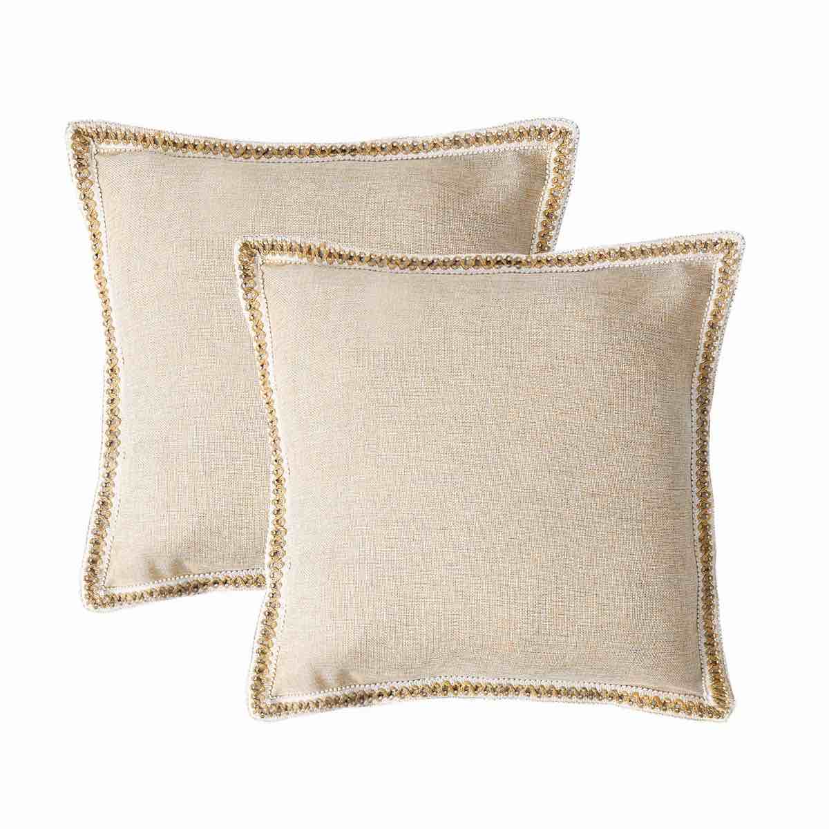 Color Pillow Cover (Set of 2) By Joss & Main beige
