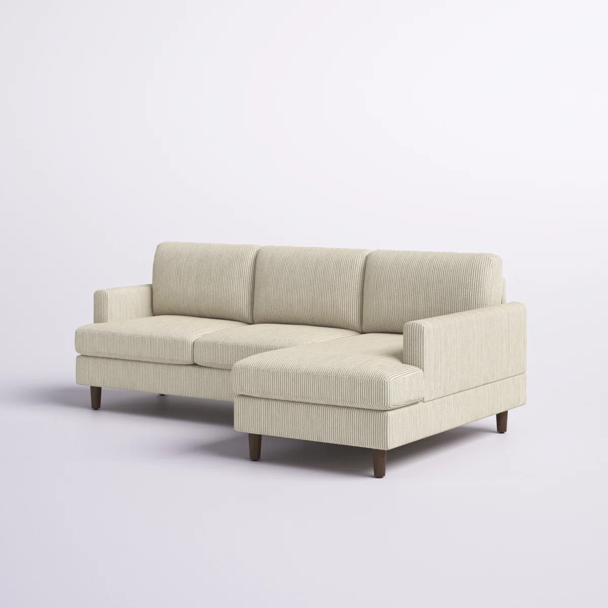 Aristotele 97" Wide Right Hand Facing Modular Sofa & Chaise Body Fabric: Cream INCOMPLETE