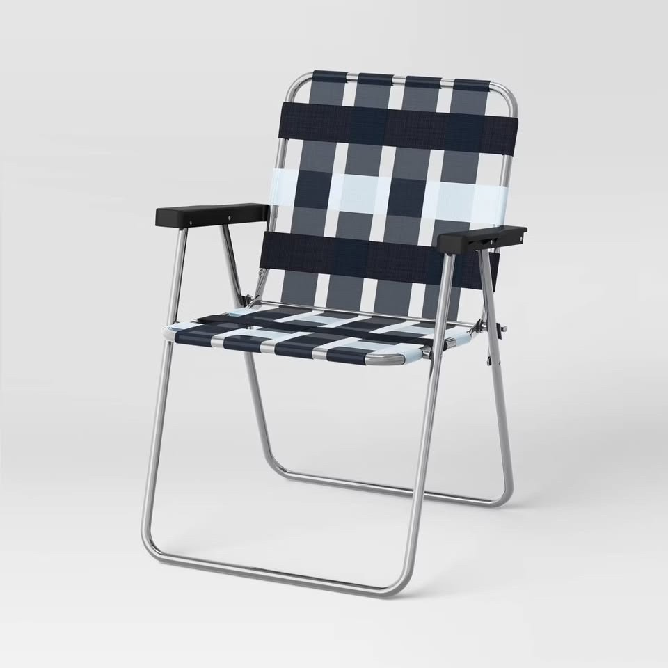 Webstrap Folding Patio Chair Gray - Room Essentials set of two
