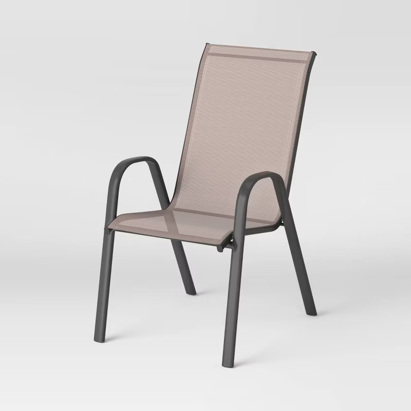 Two Pack - Sling Stacking Chair Tan/Black - Room Essentials