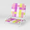 Webstrap Outdoor Portable Beach Sand Chair Pink - Sun Squad