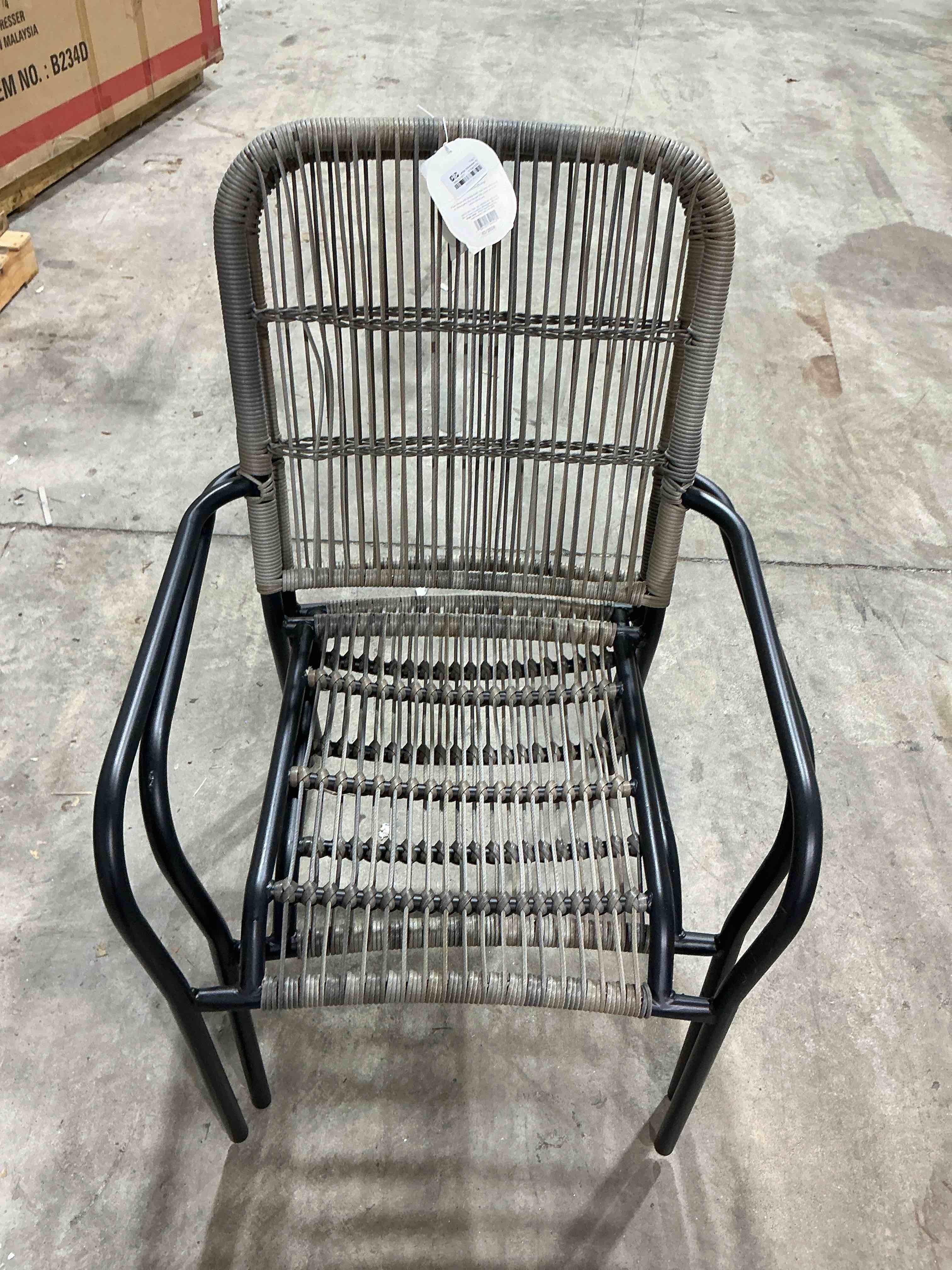 Latigo Stackable Patio Dining Chair Gray - Threshold