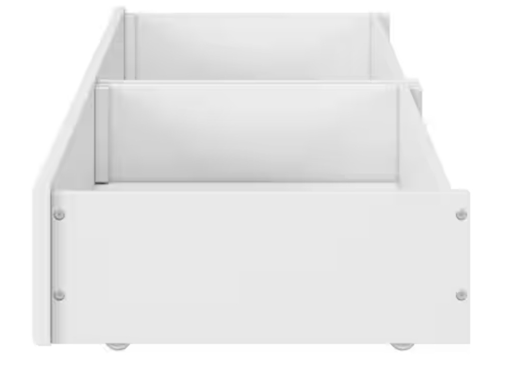 Condition photo showing Good Condition for AFI White Mid-Century Modern Solid Wood Twin-Full Under Bed Storage Drawers