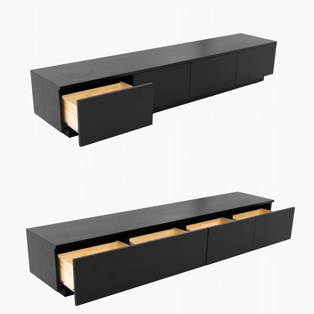Condition photo showing Good Condition for Comerico Modern Wood TV Stands, Minimalist Long Media Console with 2 Drawers