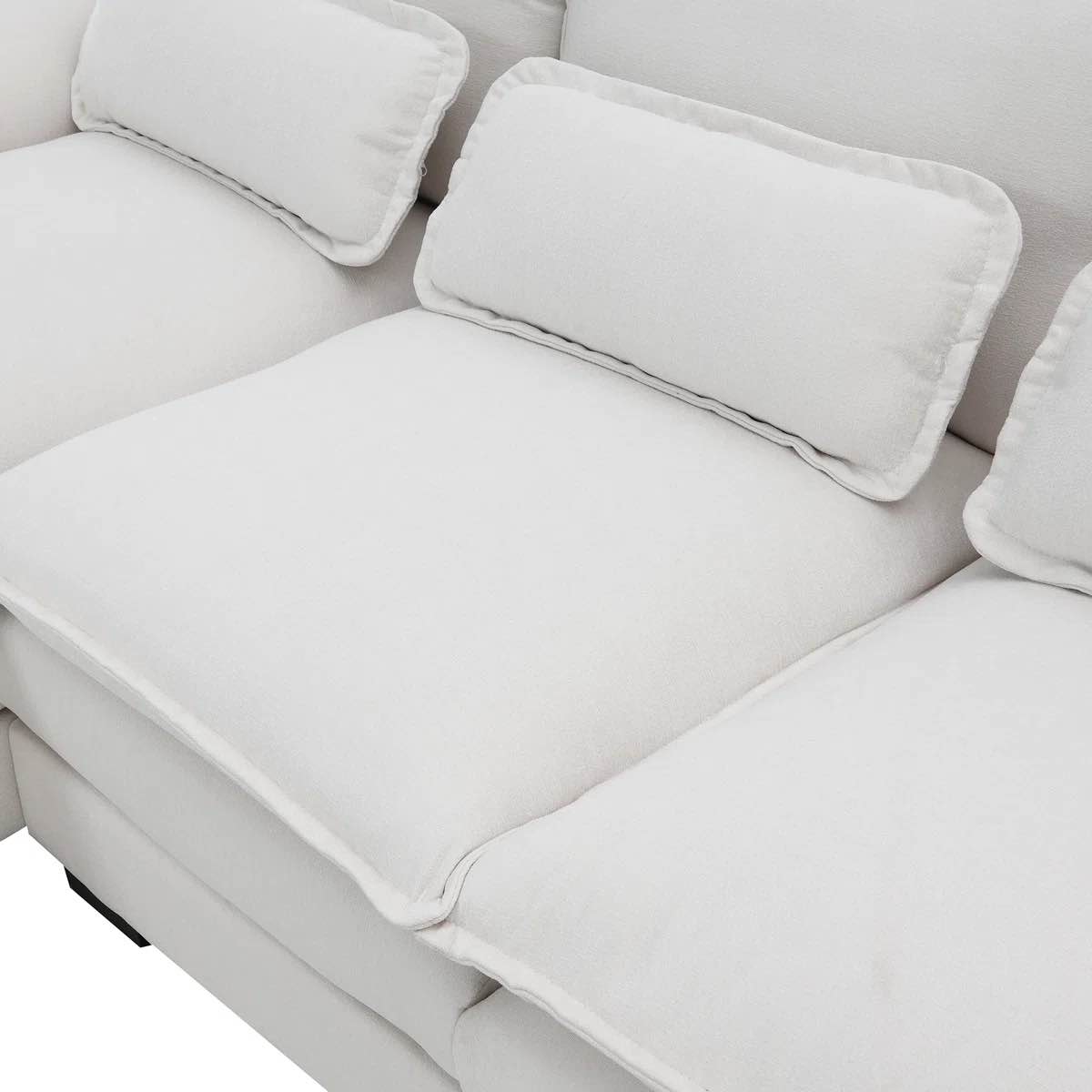 Condition photo showing item condition for Alyzza Modern Sectional Chair with Ottoman