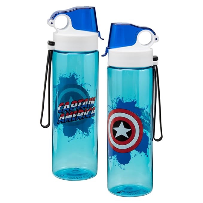 Condition photo showing Good Condition for (pack of 4) Vandor Marvel Captain America 24 Ounce Tritan Sport Bottle, Blue
