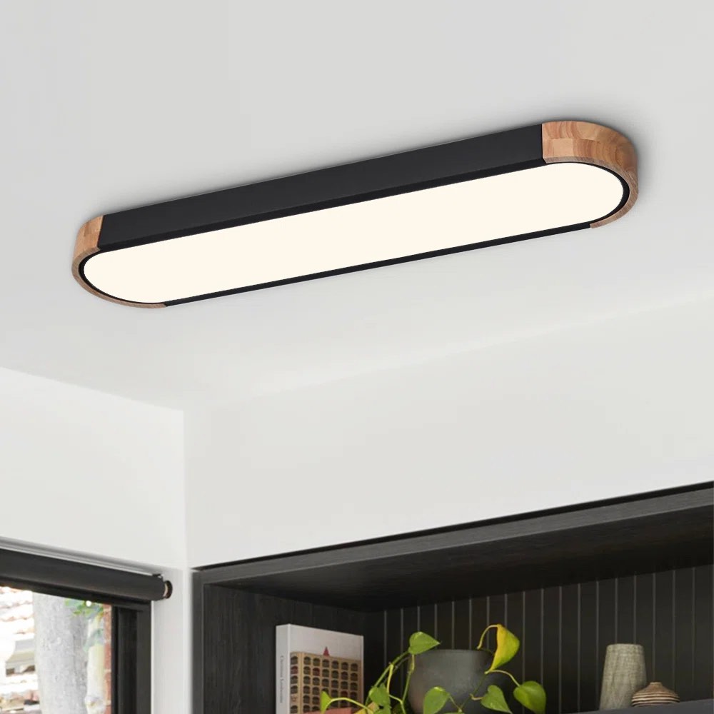nouria 1 - light 37.4'' simple rectangle led flush mount by orren ellis