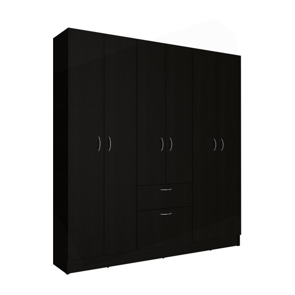 guajira six door armoire, three cabinets , hidden drawer shoes