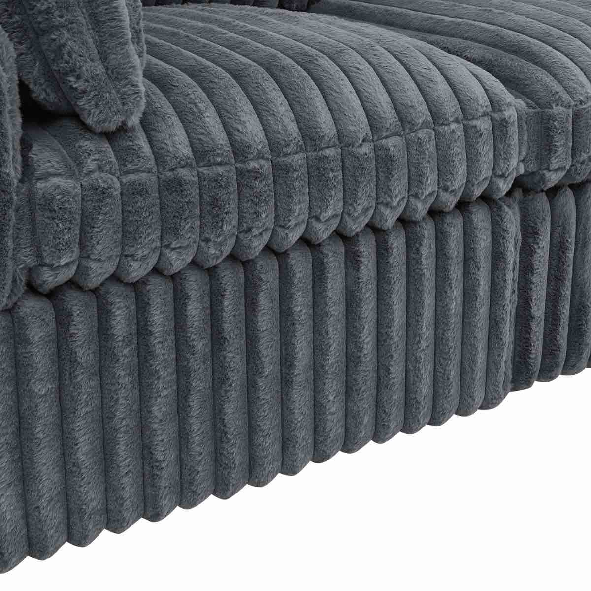 Condition photo showing Good Condition for 134" 6-piece modular wide-corduroy sectional sofa