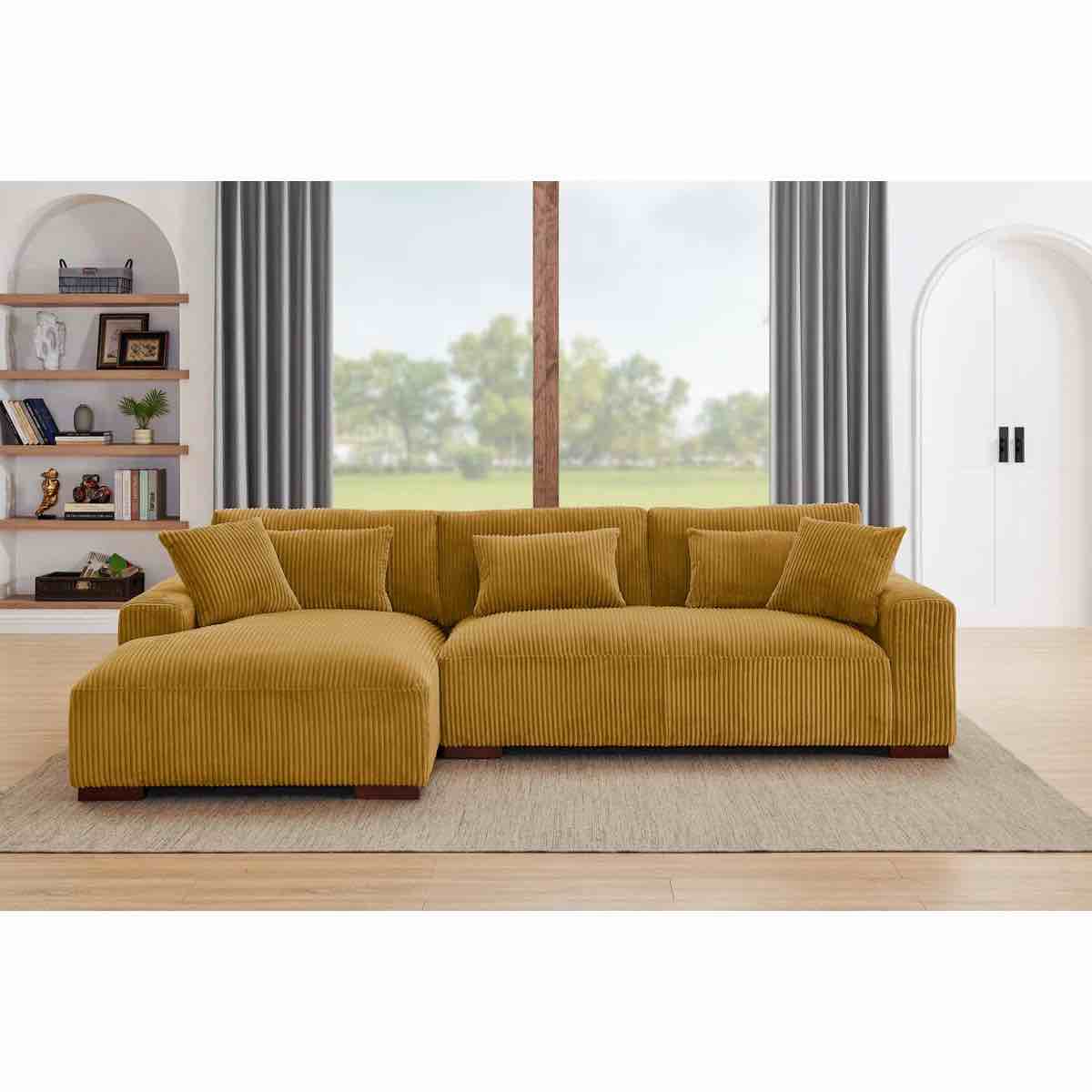 Asyiah Upholstered L-Shaped Sectional By Wade Logan