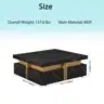 Condition photo showing As Is for modern square storage coffee table with 4 drawers
