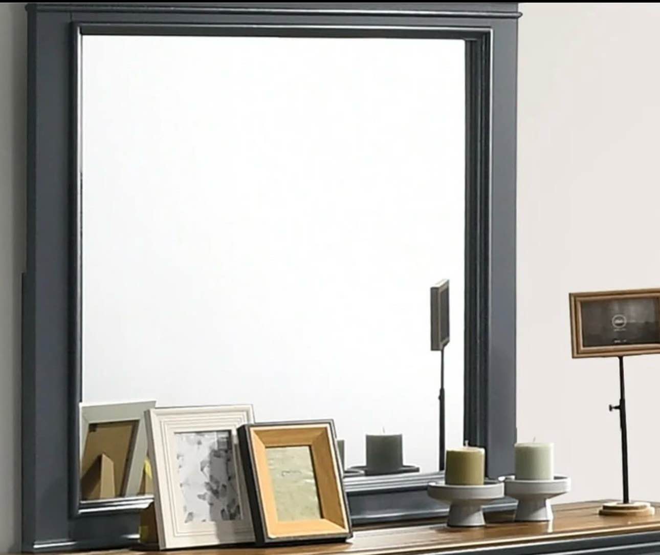 round hill furniture mirror blue grey
