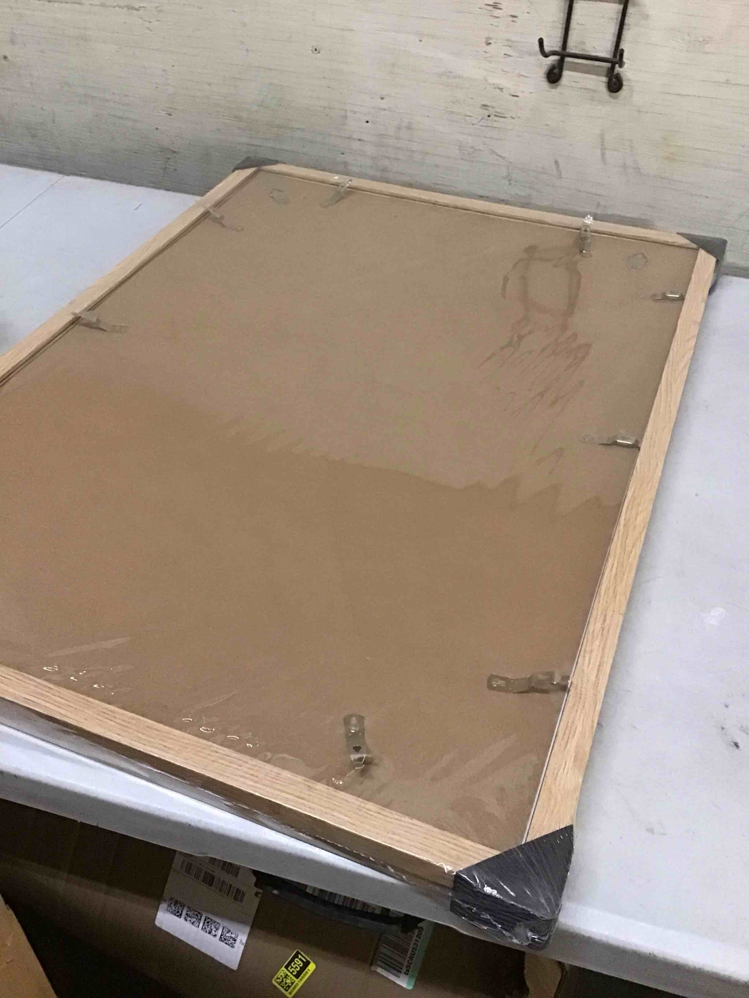 Condition photo showing Good Condition for 20x28 picture frame set of 2, natural oak wood style - display 16x24 picture with mat or 20 x 28 poster without mat, wall mounting horizontal and vertical natural oak 20x28 in