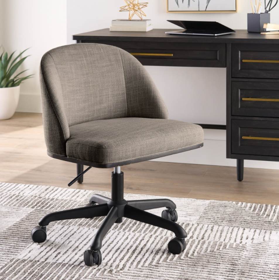 Better Homes & Gardens Oaklee Office Chair, Gray and Charcoal Finish